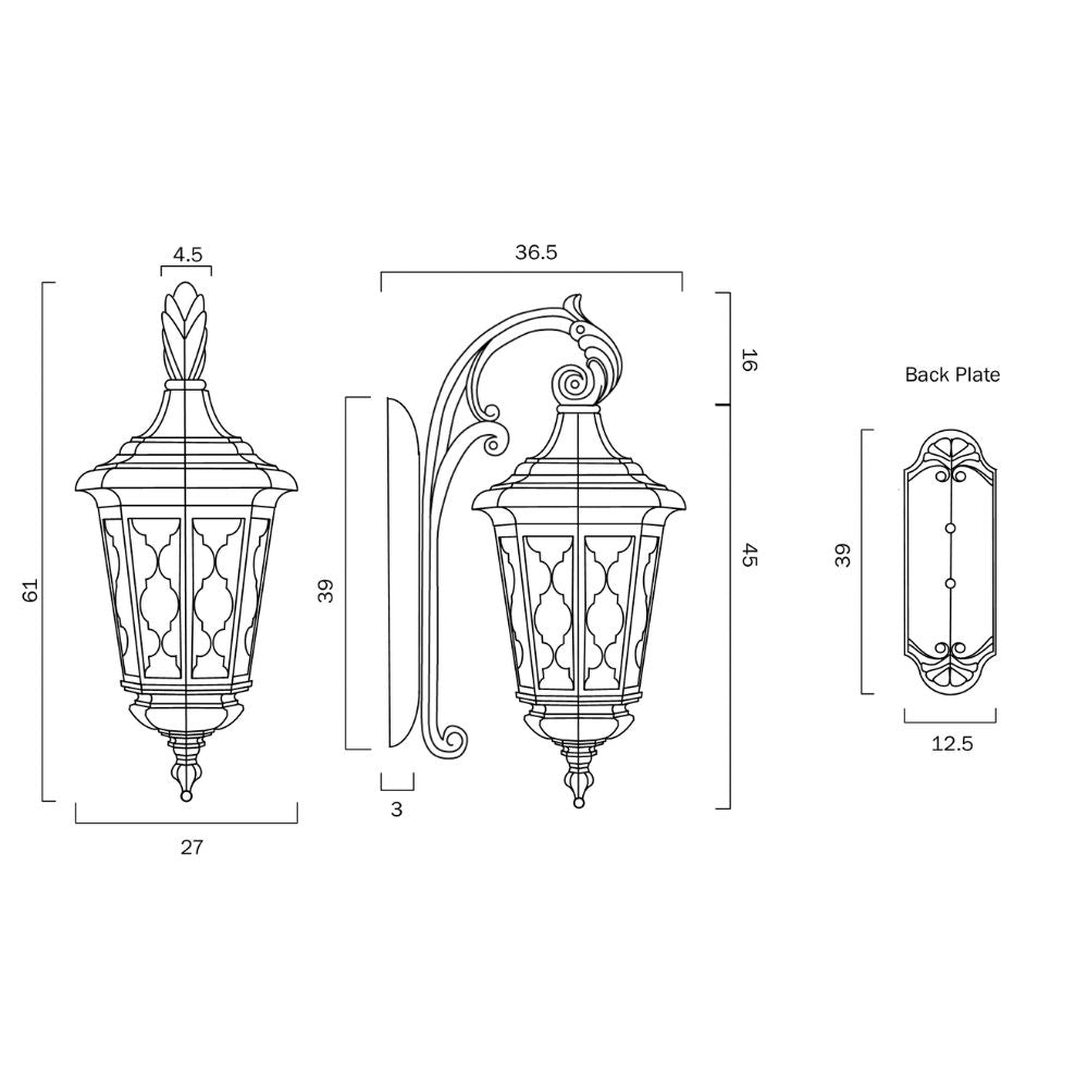 Telbix BRINLEY - Modern Small/Large Exterior Wall Coach Light IP44-Telbix-Ozlighting.com.au