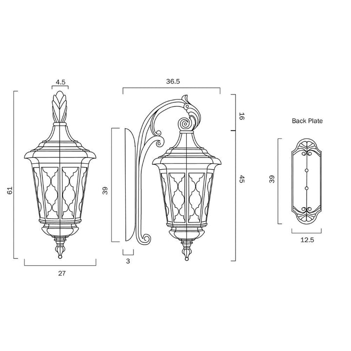 Telbix BRINLEY - Modern Small/Large Exterior Wall Coach Light IP44-Telbix-Ozlighting.com.au