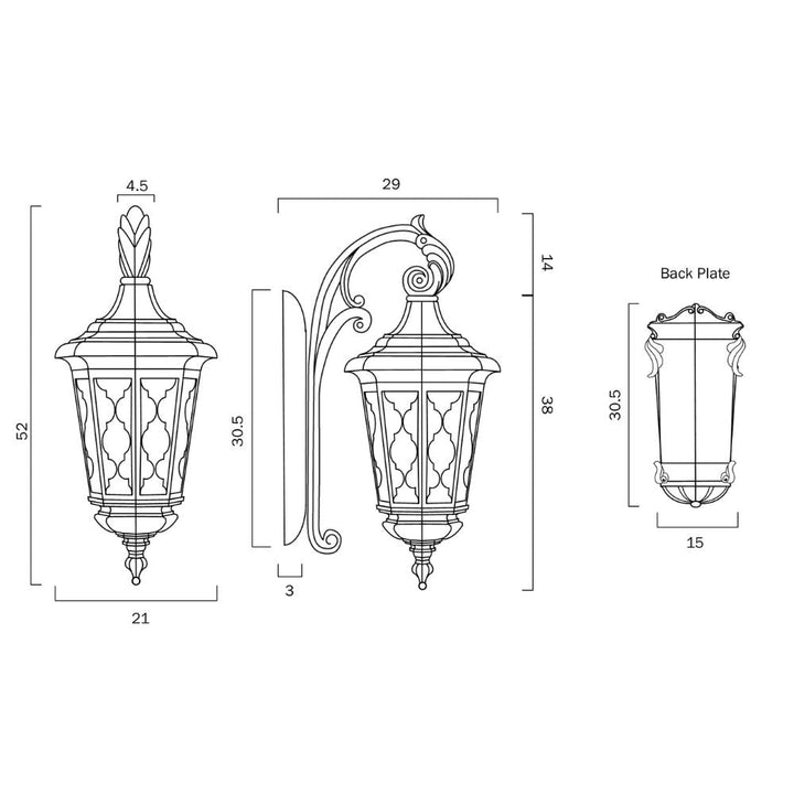 Telbix BRINLEY - Modern Small/Large Exterior Wall Coach Light IP44-Telbix-Ozlighting.com.au