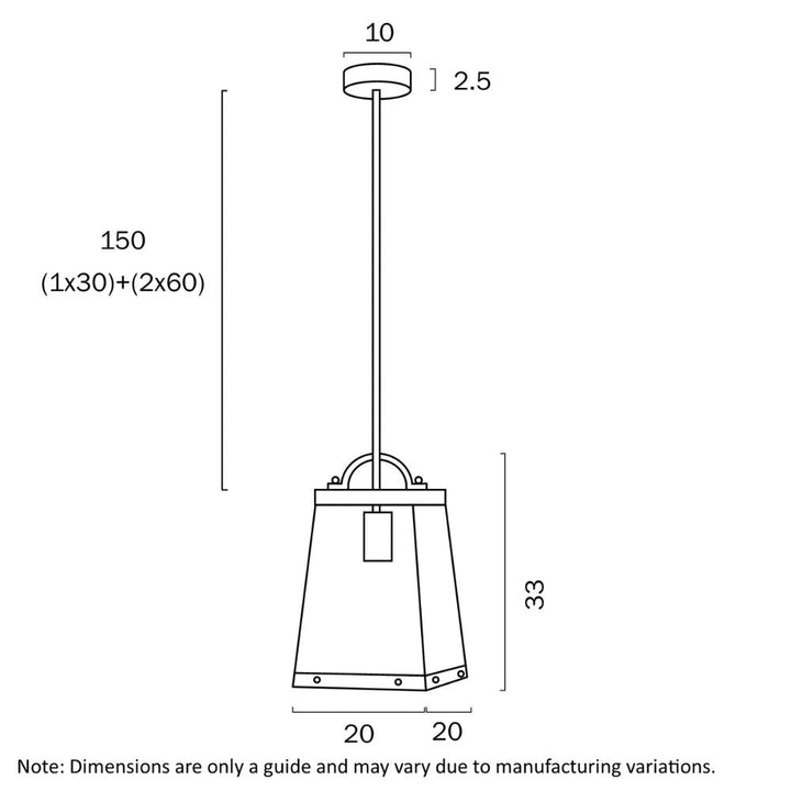 Telbix COLAIR - 1 Light Metal & Glass Pendant-Telbix-Ozlighting.com.au