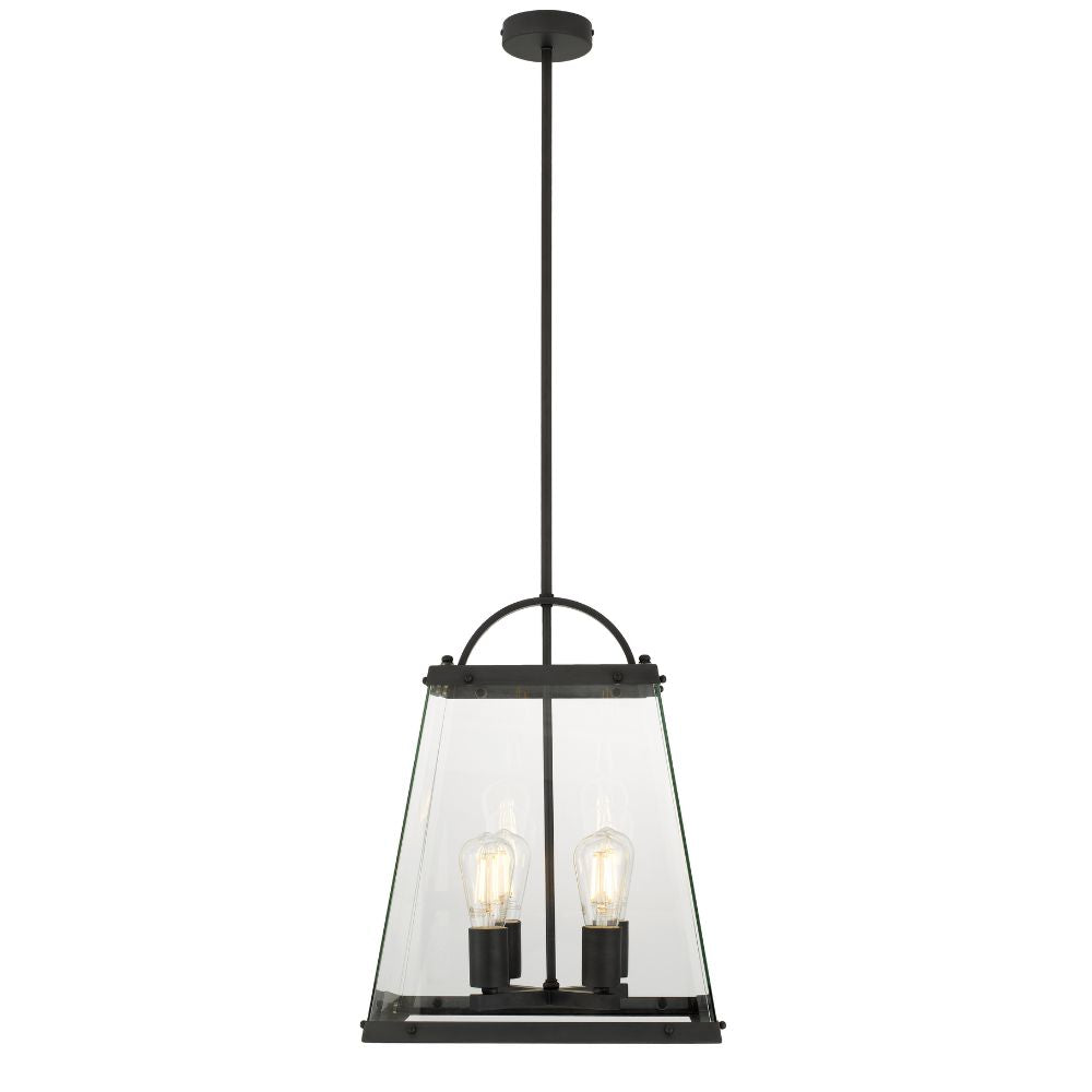 Telbix COLAIR - 4 Light Metal & Glass Pendant-Telbix-Ozlighting.com.au