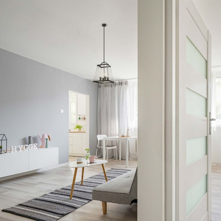 Telbix COLAIR - 4 Light Metal & Glass Pendant-Telbix-Ozlighting.com.au