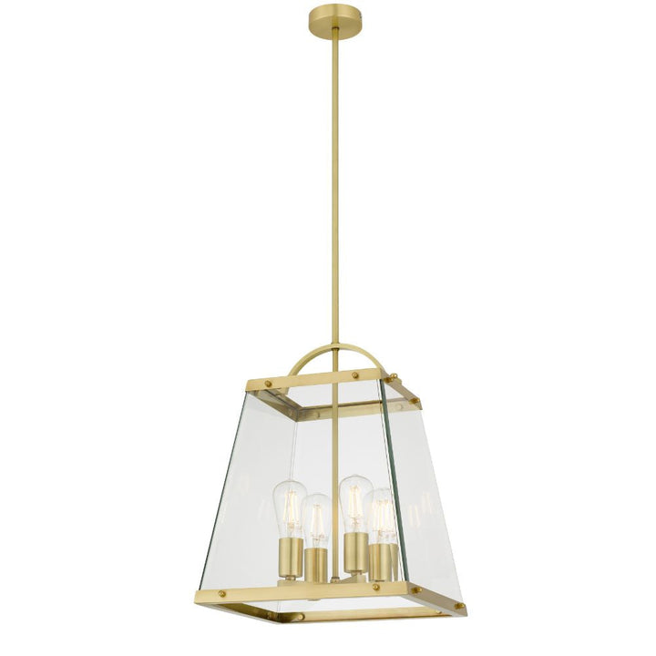 Telbix COLAIR - 4 Light Metal & Glass Pendant-Telbix-Ozlighting.com.au