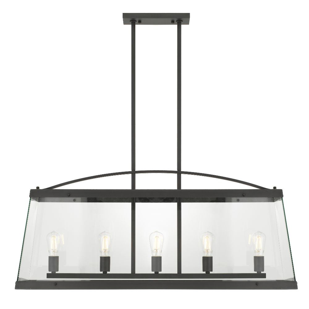 Telbix COLAIR - 5 Light Metal & Glass Pendant-Telbix-Ozlighting.com.au