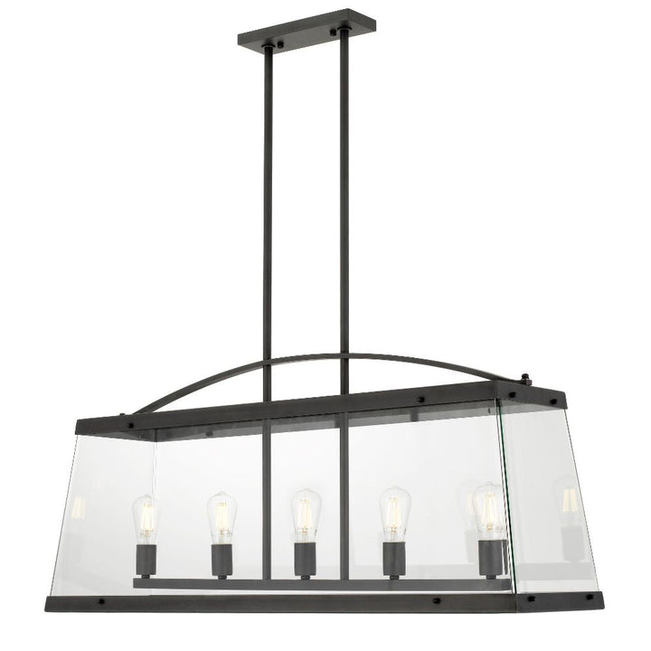 Telbix COLAIR - 5 Light Metal & Glass Pendant-Telbix-Ozlighting.com.au