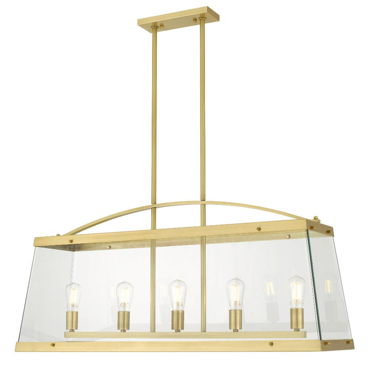 Telbix COLAIR - 5 Light Metal & Glass Pendant-Telbix-Ozlighting.com.au