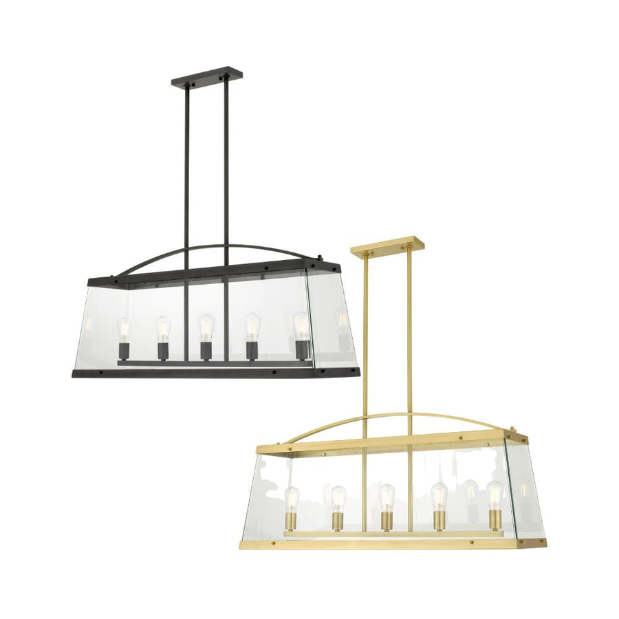 Telbix COLAIR - 5 Light Metal & Glass Pendant-Telbix-Ozlighting.com.au
