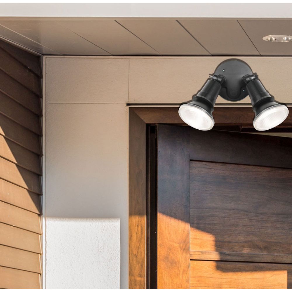 Telbix COMET 2 Outdoor LED Spotlight - 20W, PAR20 Twin Head, IP44, 5000K-Telbix-Ozlighting.com.au
