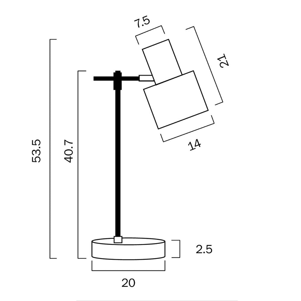 Telbix CROSET Table Lamp - 25W-Telbix-Ozlighting.com.au