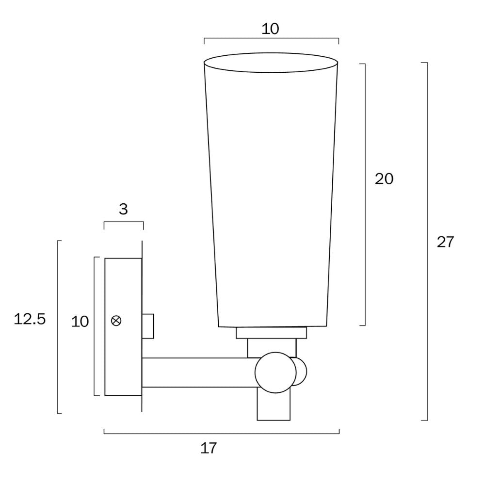 Telbix DELMAR - 25W Wall Lamp-Telbix-Ozlighting.com.au