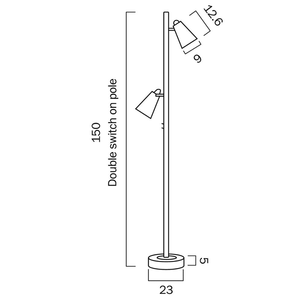 Telbix DENY Floor Lamp - 12W-Telbix-Ozlighting.com.au