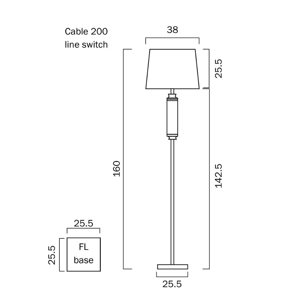 Telbix DORCEL Floor Lamp - Metal And Glass-Telbix-Ozlighting.com.au