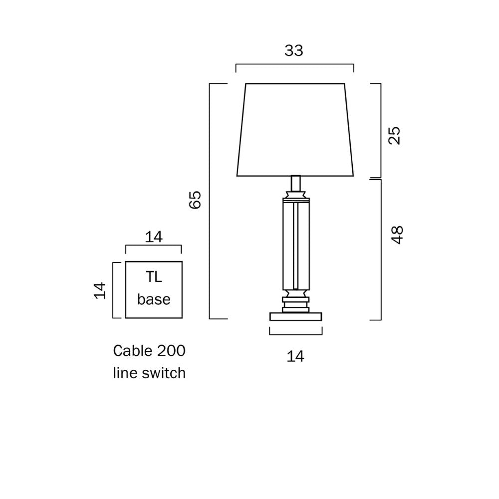 Telbix DORCEL Table Lamp - Metal And Glass-Telbix-Ozlighting.com.au