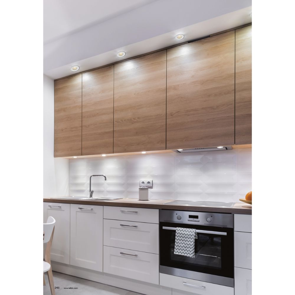 Telbix DURO LED Downlight - 3W, Round Curved Trim Miniature Cabinet-Telbix-Ozlighting.com.au
