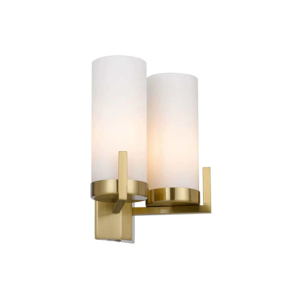 Telbix EAMON - 2 Light Interior Matt Opal Glass Wall Light IP20-Telbix-Ozlighting.com.au