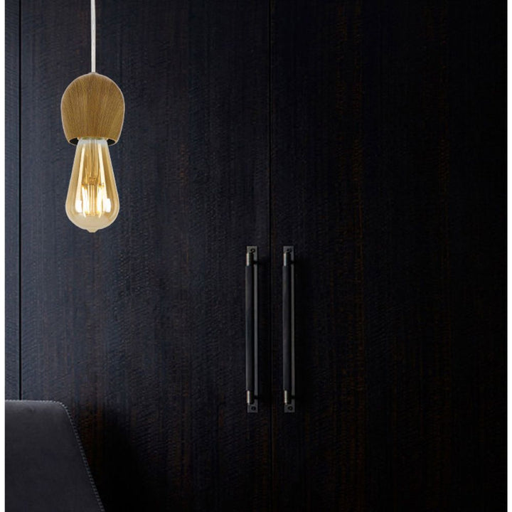 Telbix ENYA - 1 Light Cord Set Timber Pendant-Telbix-Ozlighting.com.au