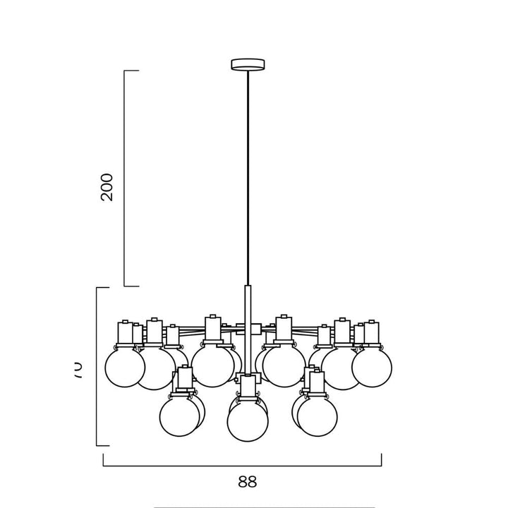 Telbix ESCODA - 18 Light Pendant-Telbix-Ozlighting.com.au