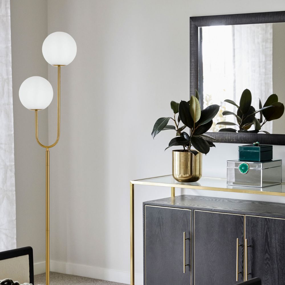 Telbix ETERNA Floor Lamp - Max. 50W Total, Gold-Telbix-Ozlighting.com.au