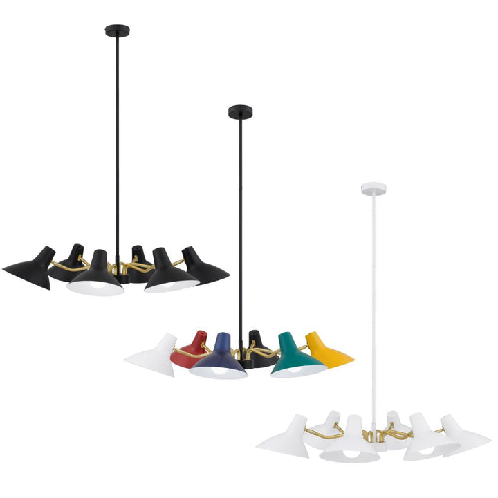 Telbix FARBON - 6 Light Metal Pendant-Telbix-Ozlighting.com.au