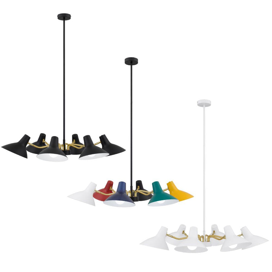 Telbix FARBON - 6 Light Metal Pendant-Telbix-Ozlighting.com.au