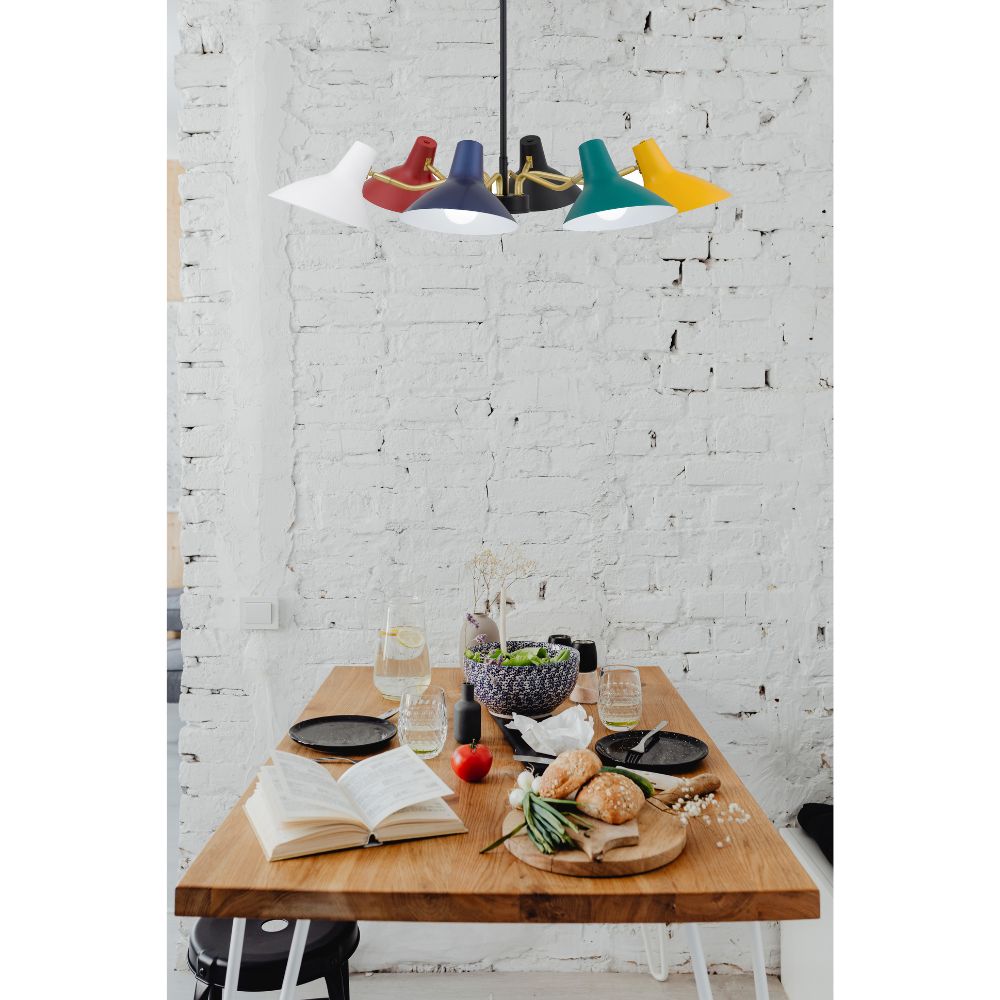 Telbix FARBON Pendant - 6 Light Metal-Telbix-Ozlighting.com.au