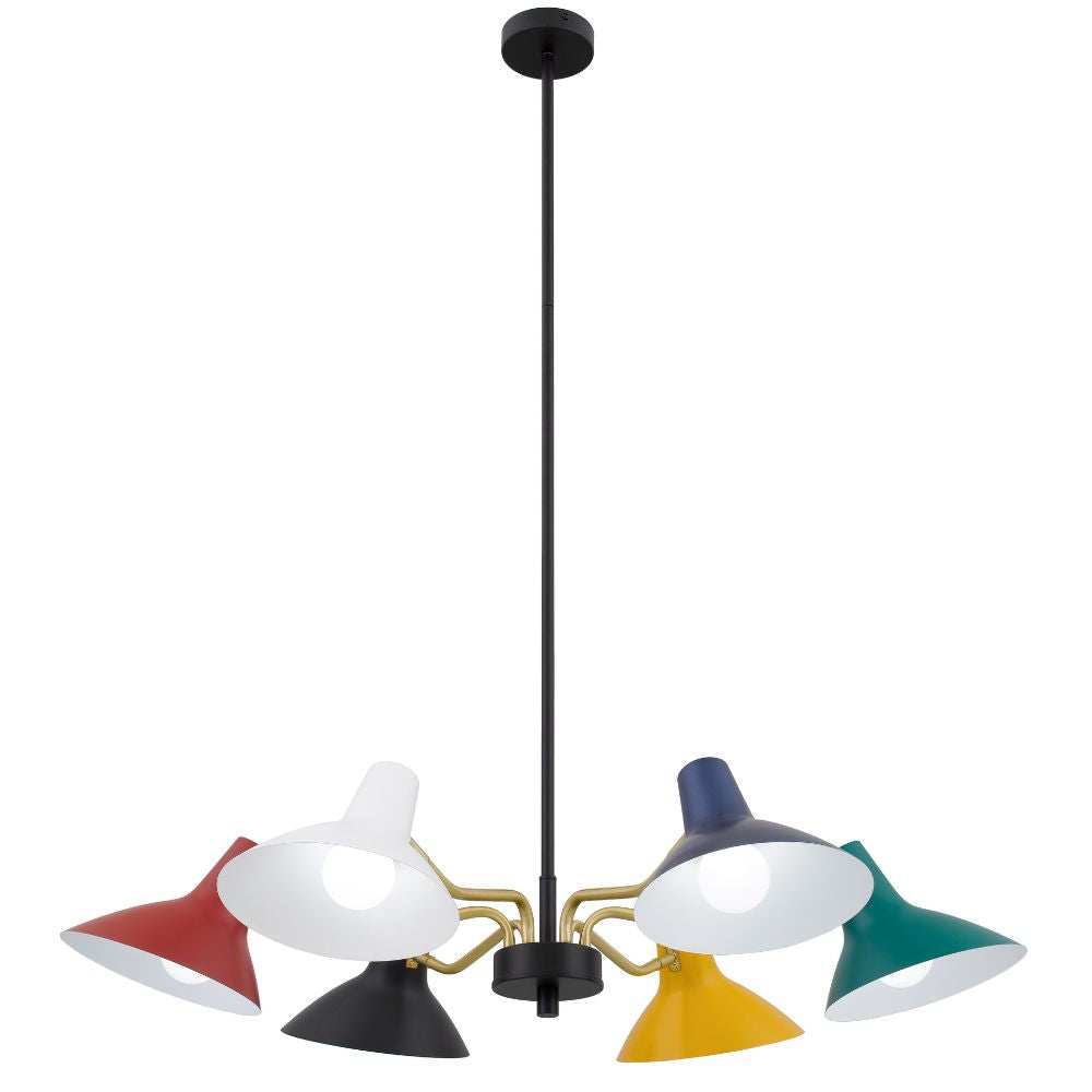 Telbix FARBON Pendant - 6 Light Metal-Telbix-Ozlighting.com.au