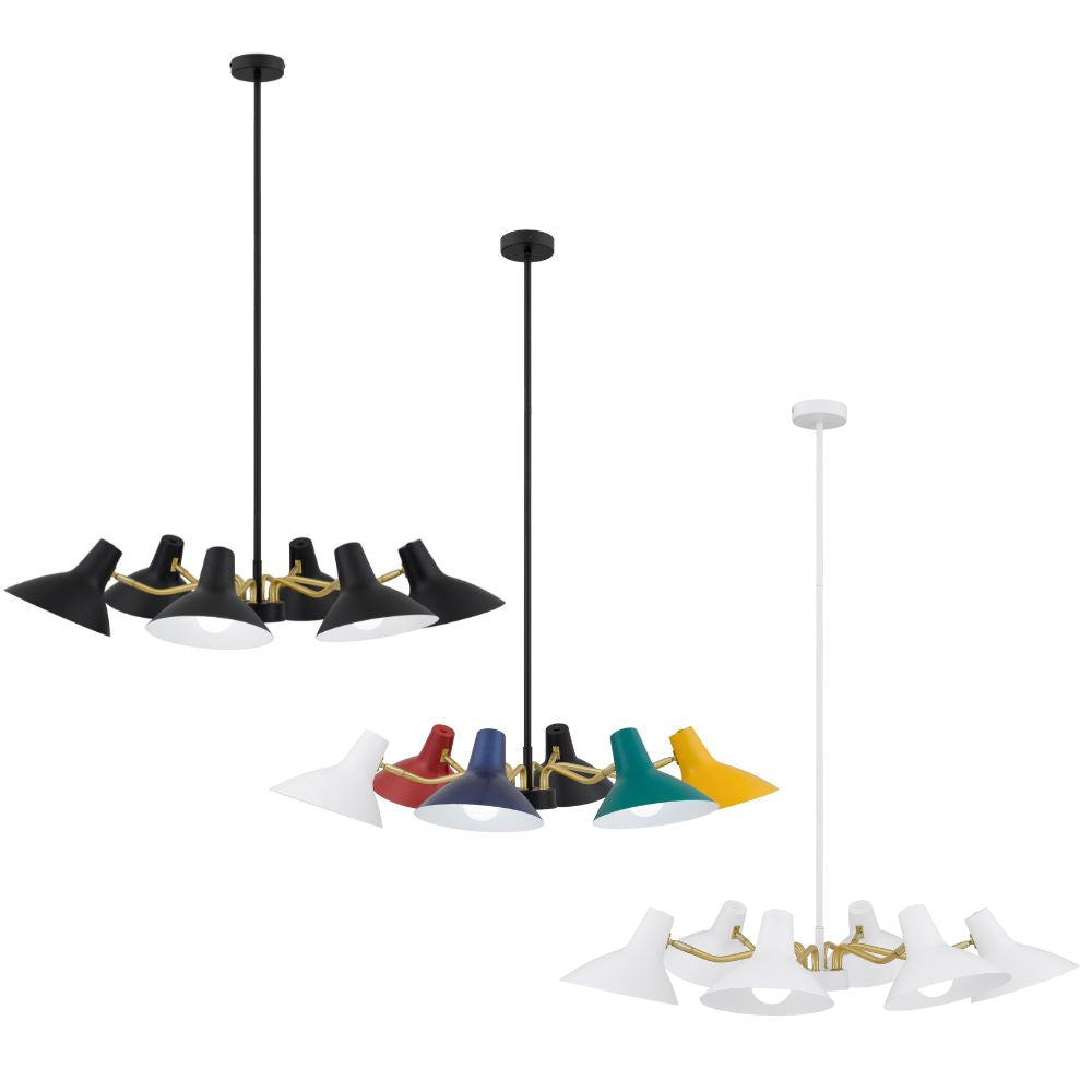 Telbix FARBON Pendant - 6 Light Metal-Telbix-Ozlighting.com.au
