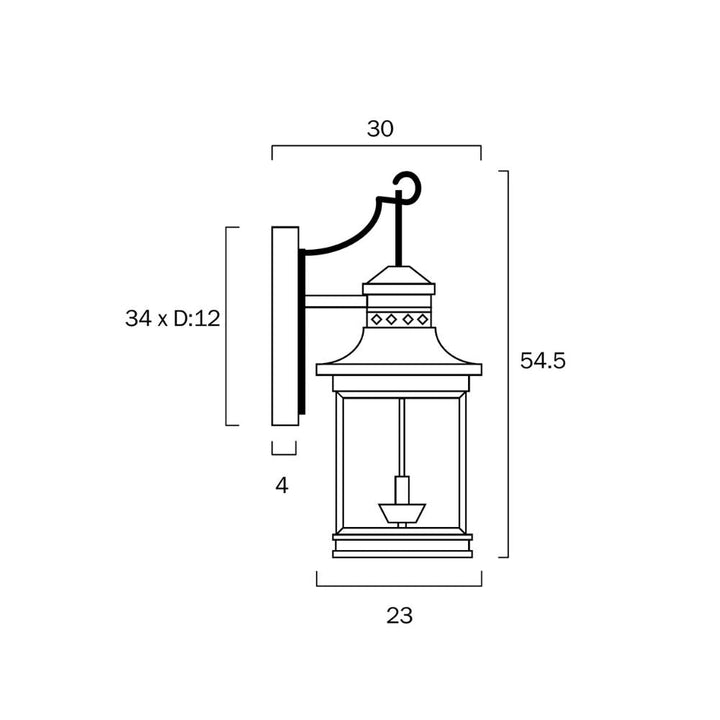 Telbix FERGUS - Modern Exterior Wall Coach Light IP43-Telbix-Ozlighting.com.au