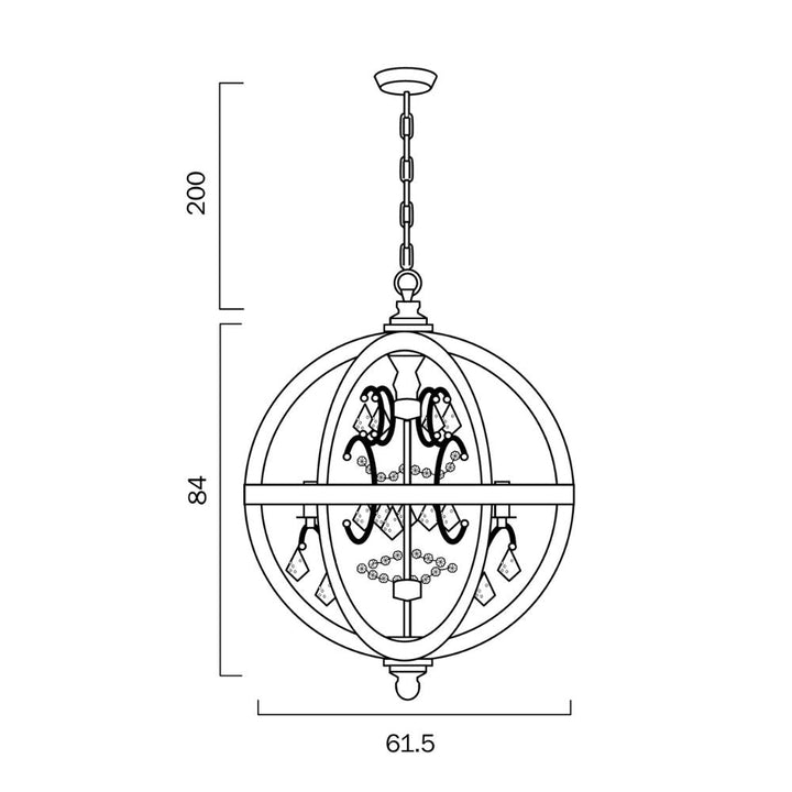 Telbix FLORIN - 5 Light Pendant-Telbix-Ozlighting.com.au