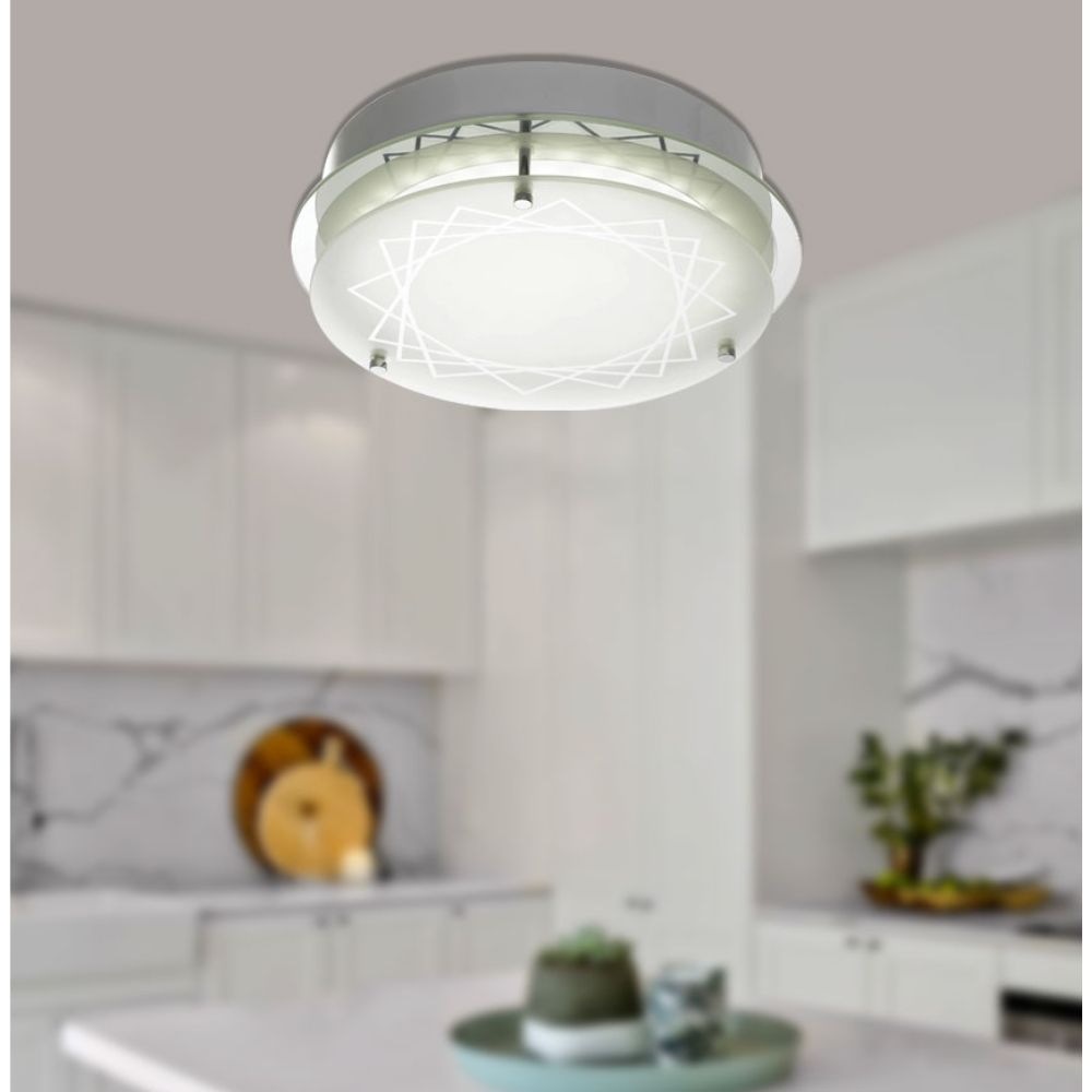 Telbix FOSCO LED Oyster Ceiling Light - 20W, Round-Telbix-Ozlighting.com.au