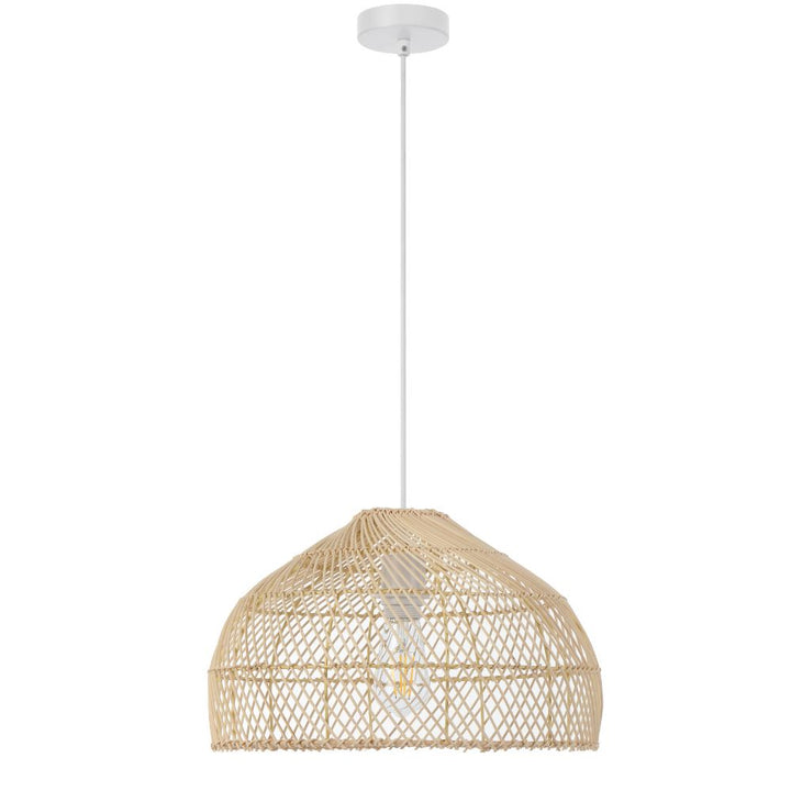 Telbix FRYA 40 - 1 Light Hand-Woven Rattan Pendant-Telbix-Ozlighting.com.au
