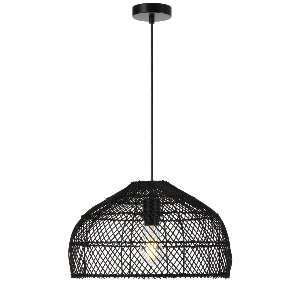 Telbix FRYA 40 - 1 Light Hand-Woven Rattan Pendant-Telbix-Ozlighting.com.au