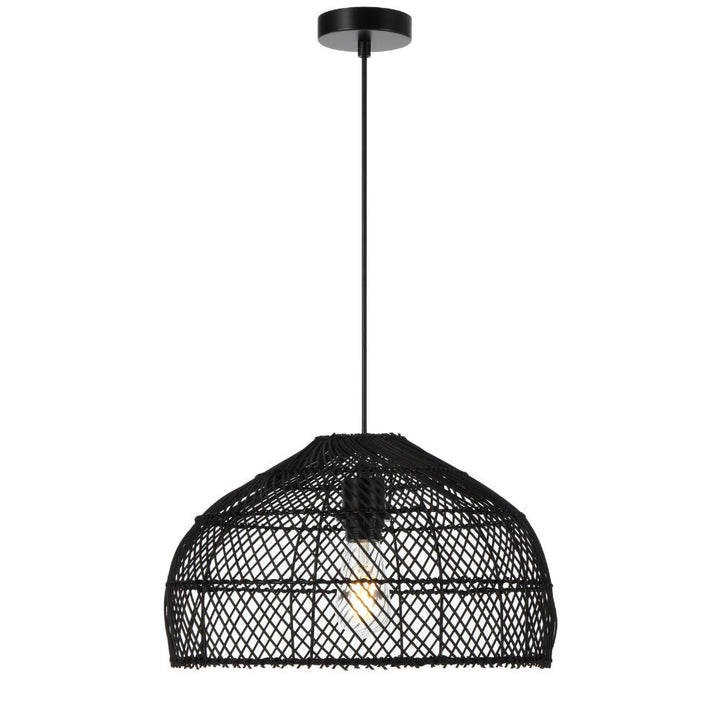 Telbix FRYA 40 - 1 Light Hand-Woven Rattan Pendant-Telbix-Ozlighting.com.au