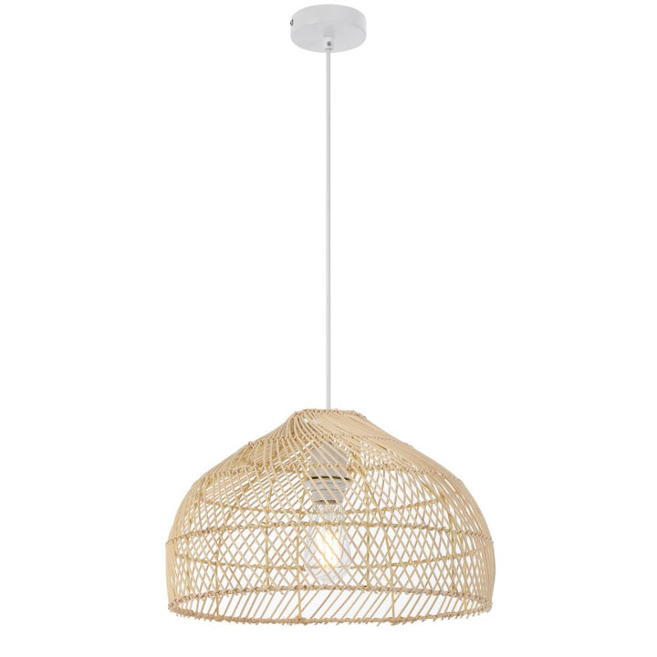 Telbix FRYA 40 - 1 Light Hand-Woven Rattan Pendant-Telbix-Ozlighting.com.au