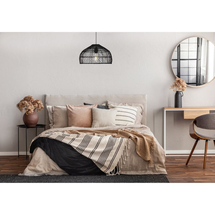 Telbix FRYA 40 - 1 Light Hand-Woven Rattan Pendant-Telbix-Ozlighting.com.au