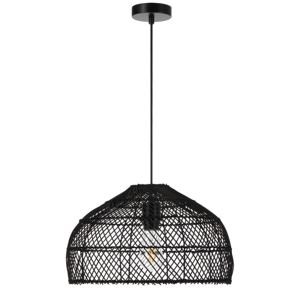 Telbix FRYA 40 - 1 Light Hand-Woven Rattan Pendant-Telbix-Ozlighting.com.au