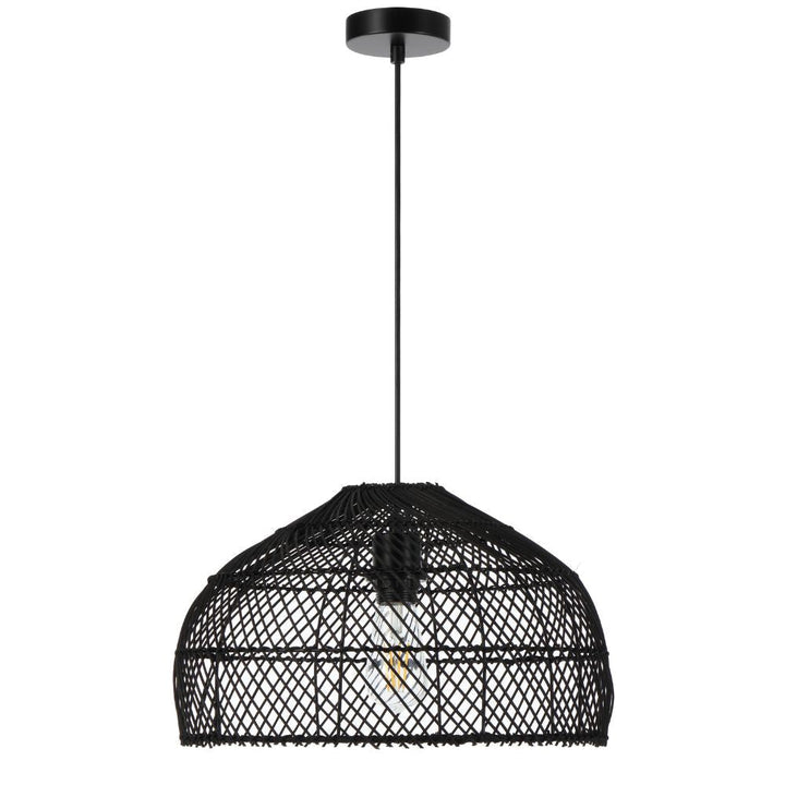Telbix FRYA 40 - 1 Light Hand-Woven Rattan Pendant-Telbix-Ozlighting.com.au