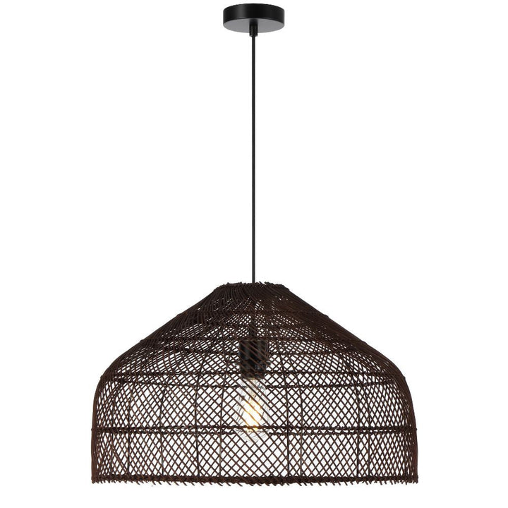 Telbix FRYA 50 - 1 Light Hand-Woven Rattan Pendant-Telbix-Ozlighting.com.au