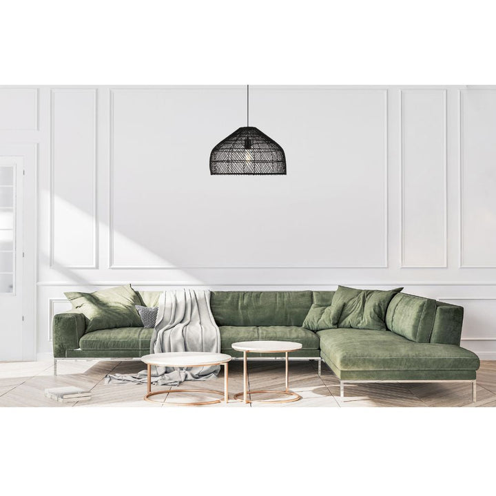 Telbix FRYA 50 - 1 Light Hand-Woven Rattan Pendant-Telbix-Ozlighting.com.au