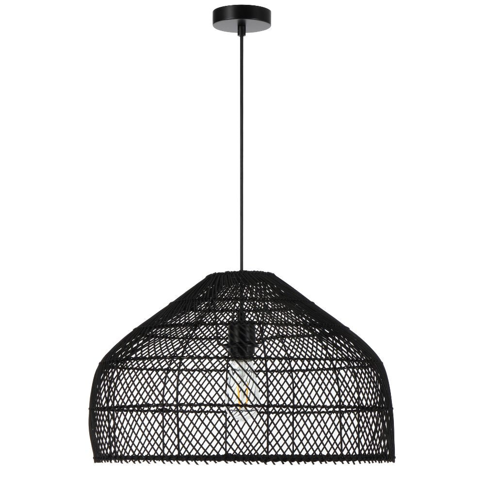 Telbix FRYA 50 - 1 Light Hand-Woven Rattan Pendant-Telbix-Ozlighting.com.au