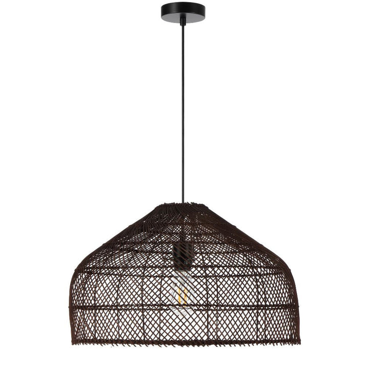 Telbix FRYA 50 - 1 Light Hand-Woven Rattan Pendant-Telbix-Ozlighting.com.au