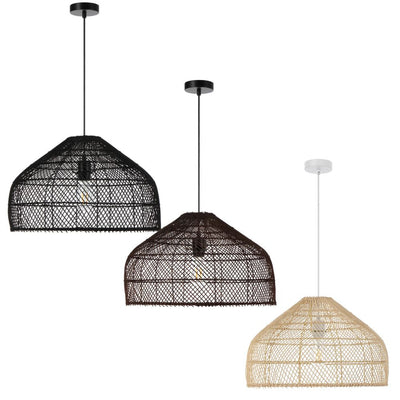 Telbix FRYA 50 - 1 Light Hand-Woven Rattan Pendant-Telbix-Ozlighting.com.au