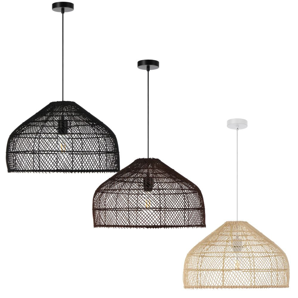 Telbix FRYA 50 Pendant - 1 Light Hand-Woven Rattan-Telbix-Ozlighting.com.au