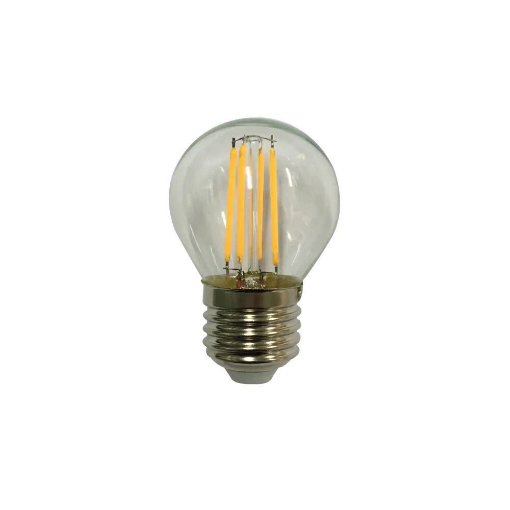 Telbix GLOBE-G45 - 4W LED Fancy Round G45 Shape Filament Clear Glass Globe - E27-Telbix-Ozlighting.com.au