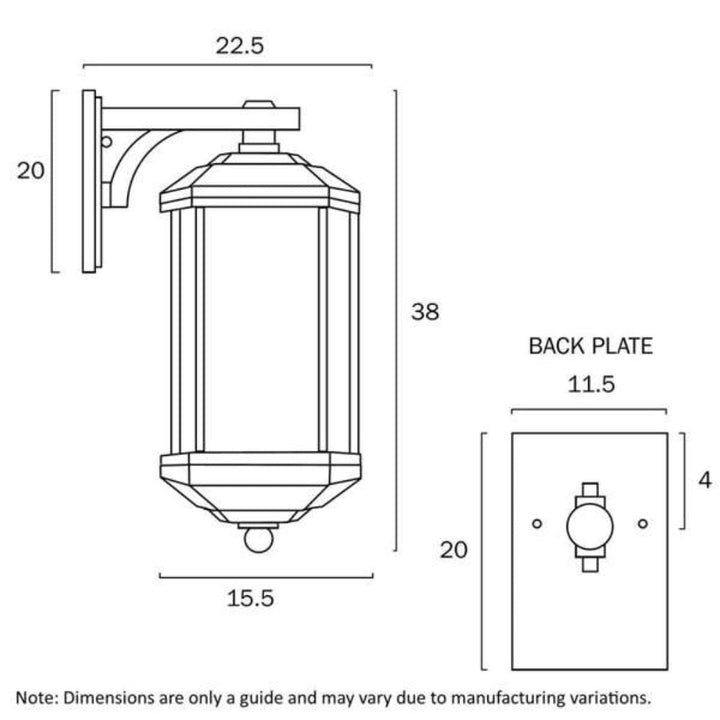 Telbix HAVARD EX-155 - Modern Exterior Wall Coach Light IP44-Telbix-Ozlighting.com.au
