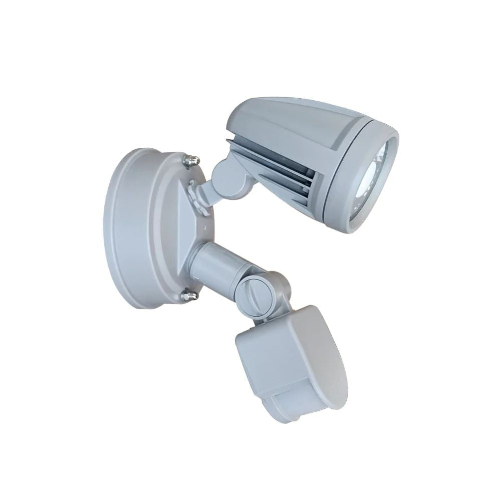 Telbix ILLUME Outdoor LED Spotlight - 10W, Single Head, with Sensor IP44, 5000K-Telbix-Ozlighting.com.au