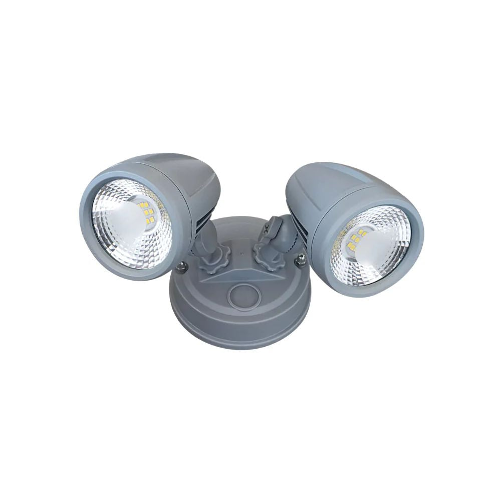Telbix ILLUME Outdoor LED Spotlight - 20W, Twin Head, IP44, 5000K-Telbix-Ozlighting.com.au