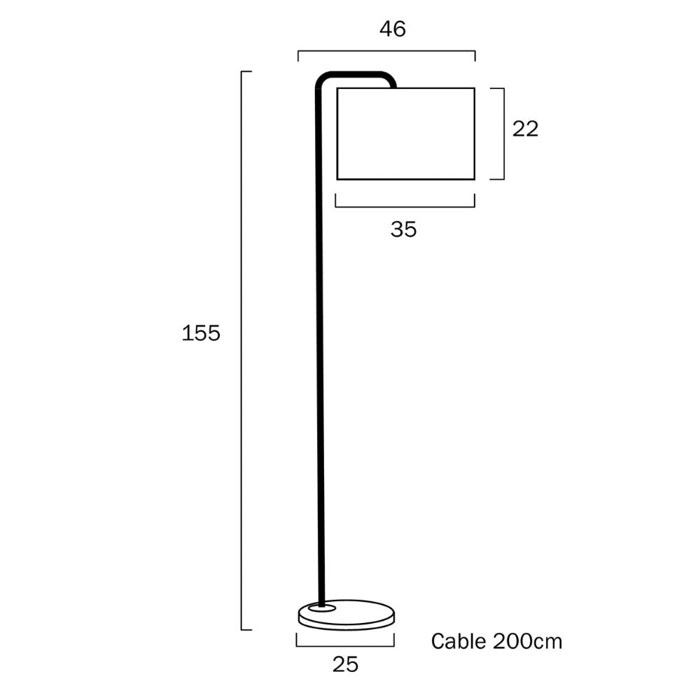 Telbix INGRID Floor Lamp - 25W-Telbix-Ozlighting.com.au
