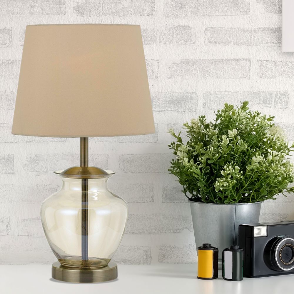 Telbix JUNE Table Lamp - 25W, Smoke Black-Telbix-Ozlighting.com.au