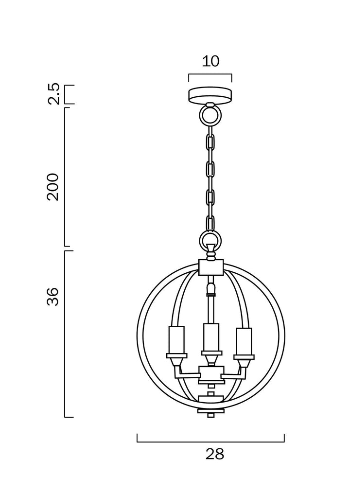 Telbix KENDALL - 3 Light Pendant-Telbix-Ozlighting.com.au